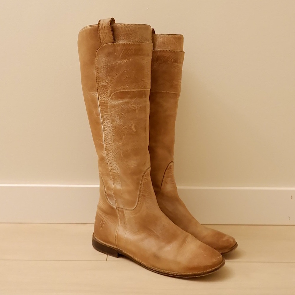FRYE PAIGE ITALIAN LEATHER TALL RIDING BOOTS ✨ SIZE 7.5